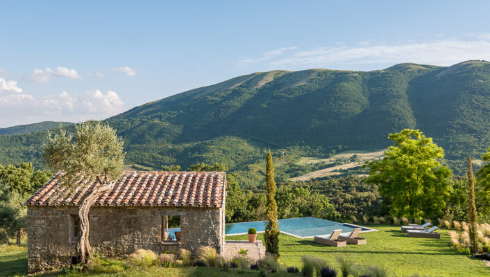 A view of the pool at tenuta di murlo