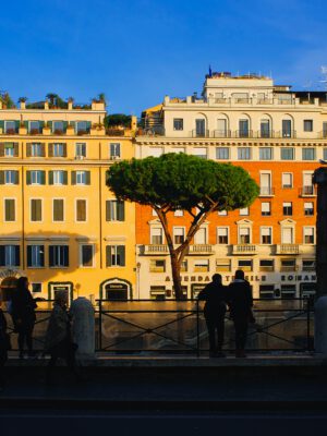 an image of rome at golden hour