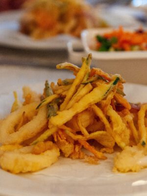 fritto misto vegetables and shrimp