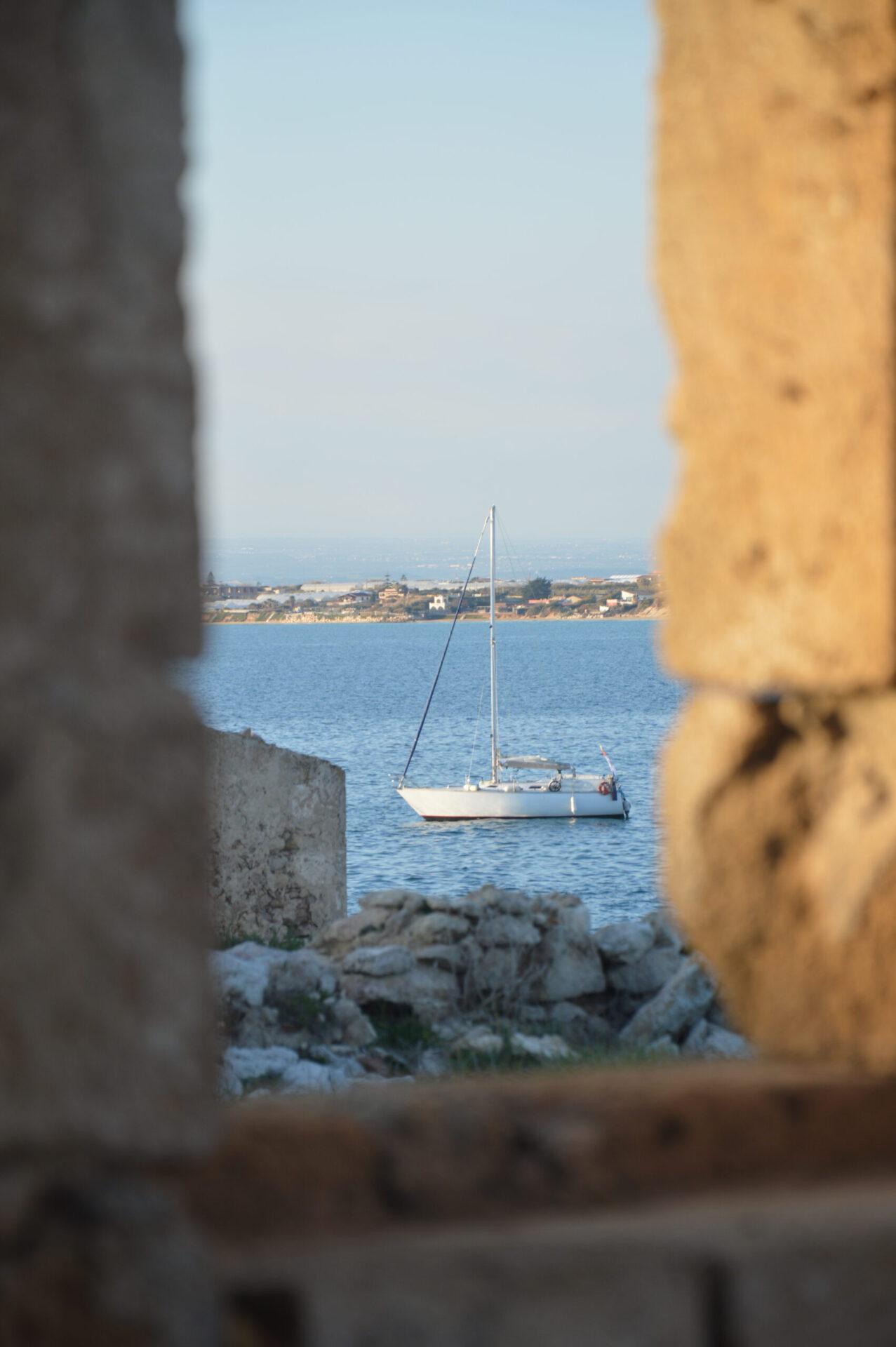 Sailing Sicily Off Season Pt.3 sicilia Italia island boat trip Marzamemi to Ortigia Siracusa sea island rocks view landscape boat view italian architecture view