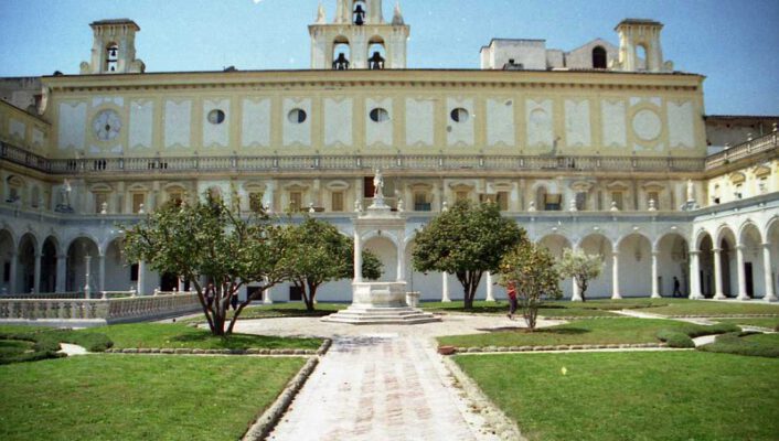 A Day in Certosa: A Peaceful Walk through Certosini’s Mysteries certosa di padula campania view italian architecture photography aesthetics italian landscape view yellow edificio