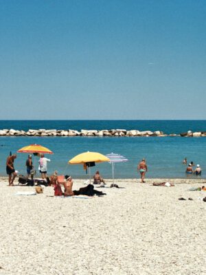 pebble beach in Fano, Marche