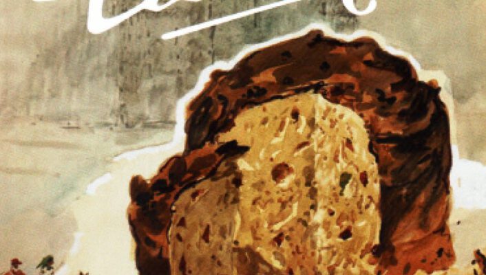 Traditional italian Panettone at Cucchi Pasticceria in Milan, Lombardy in Italy