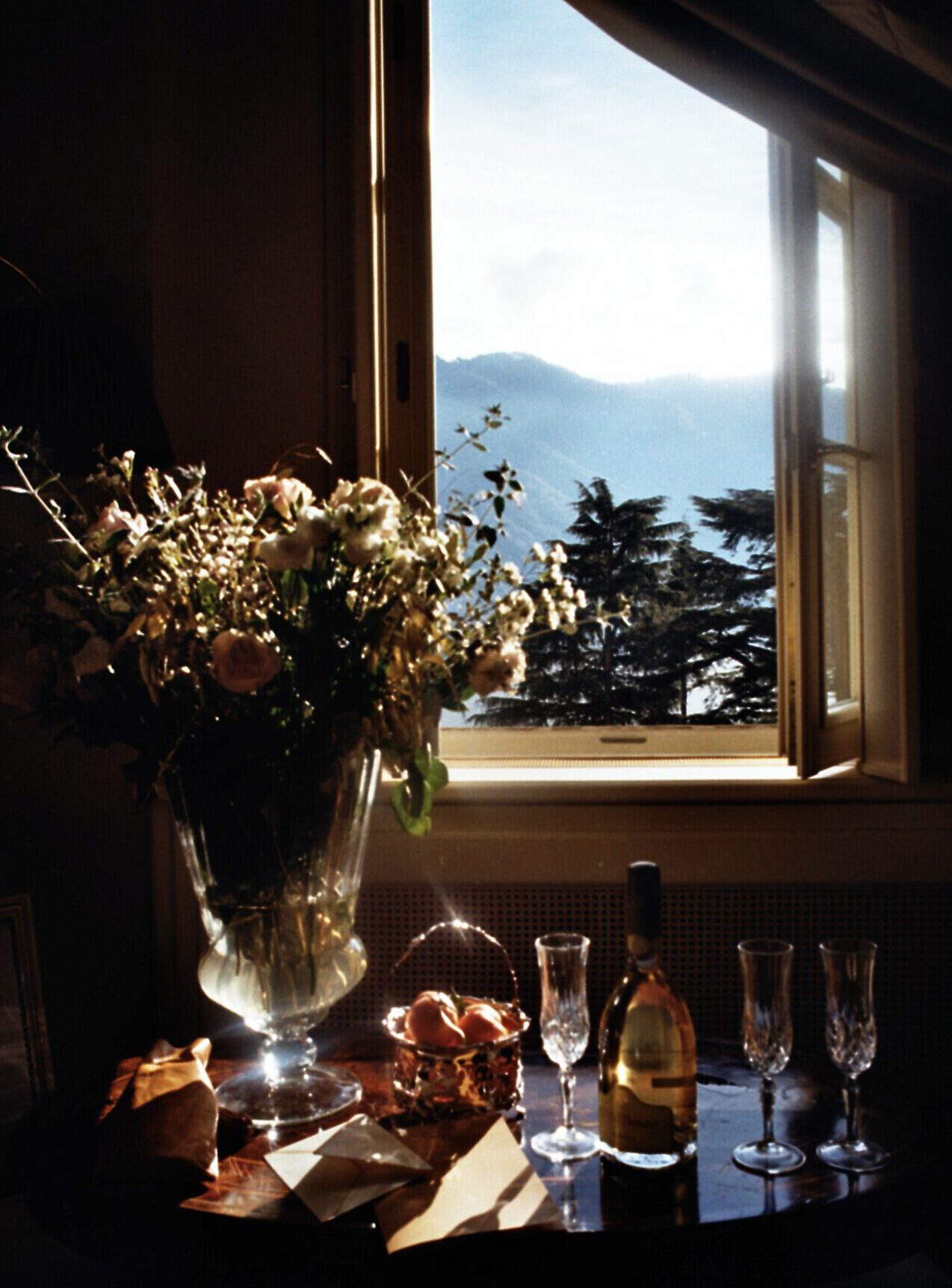 Window view from Passalacqua hotel in Lake Como