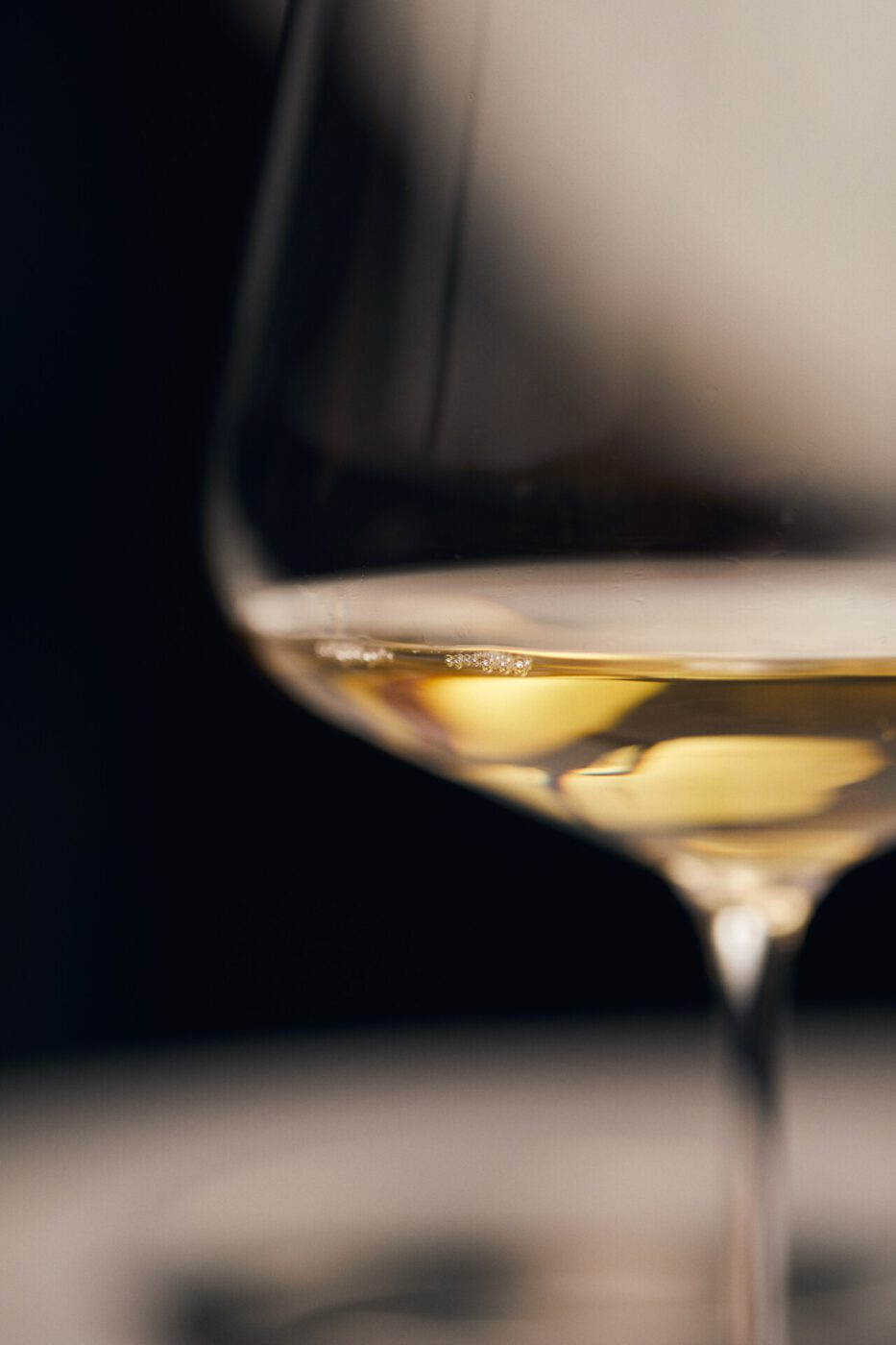 white wine in a glass