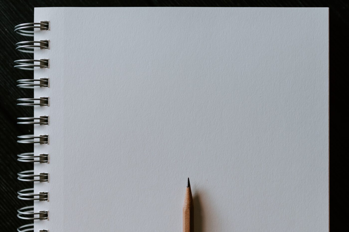 blank piece of paper with pencil