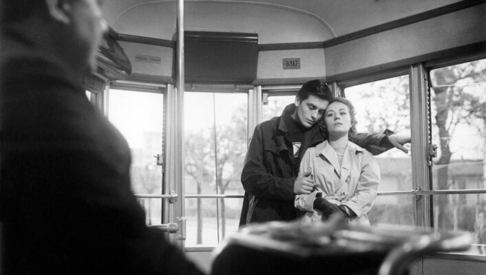 Alain Delon and Annie Girardot in Luchino Visconti's film "Rocco e i suoi fratelli", directed in 1960.