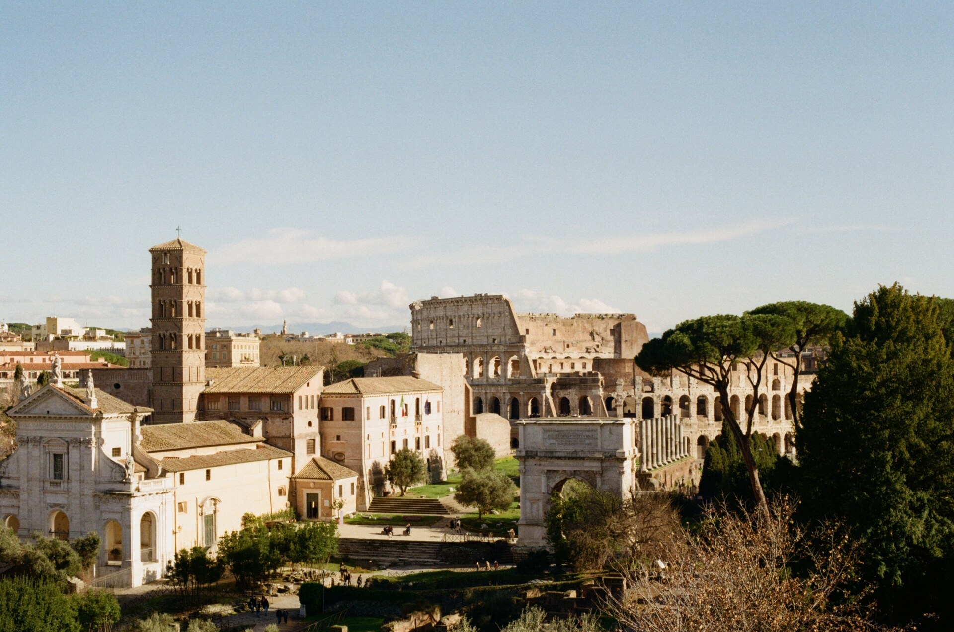 Rome's fori imperiali and colosseum