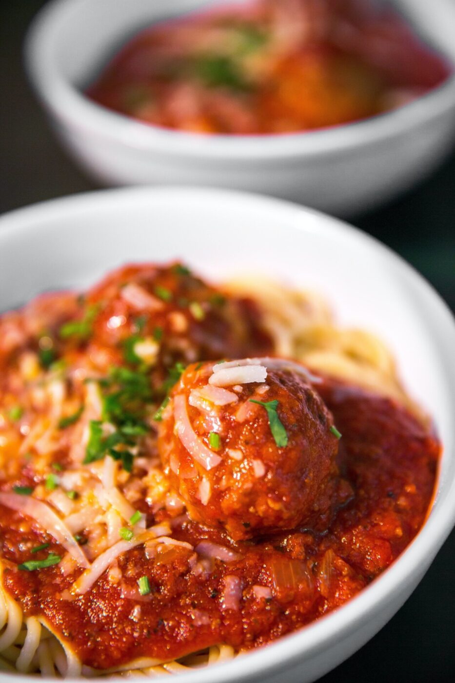 an image of spaghetti and meatballs