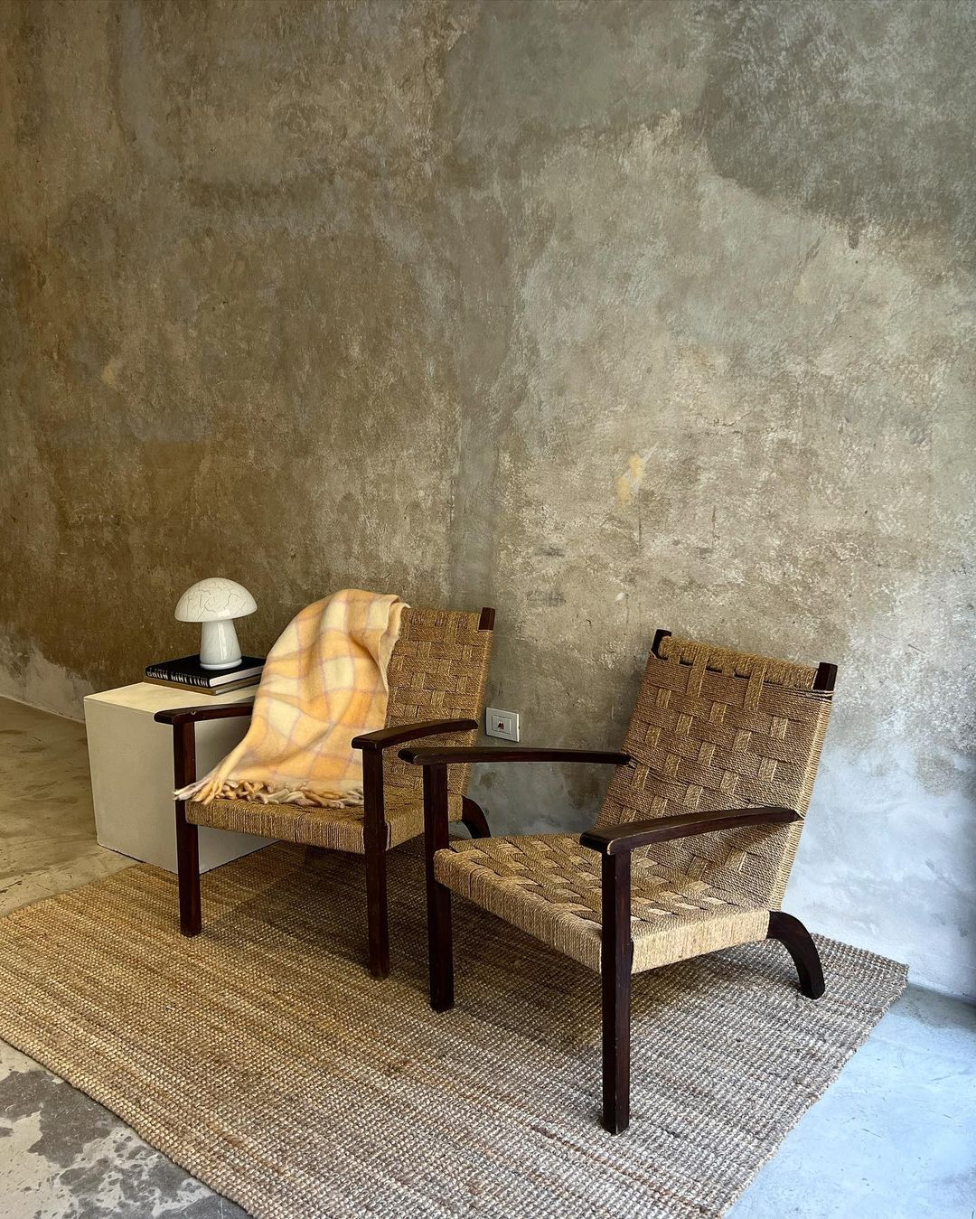 two wicker chairs and other items at loft vintage in Florence