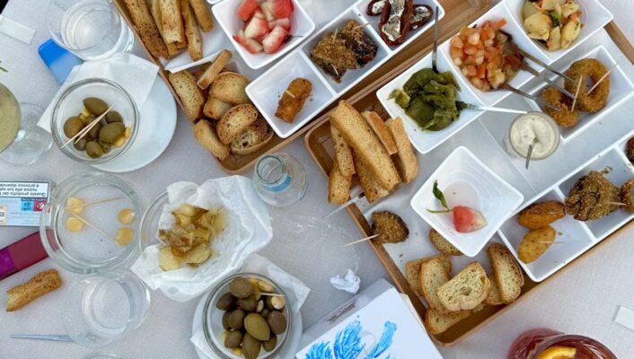 a large aperitivo spread