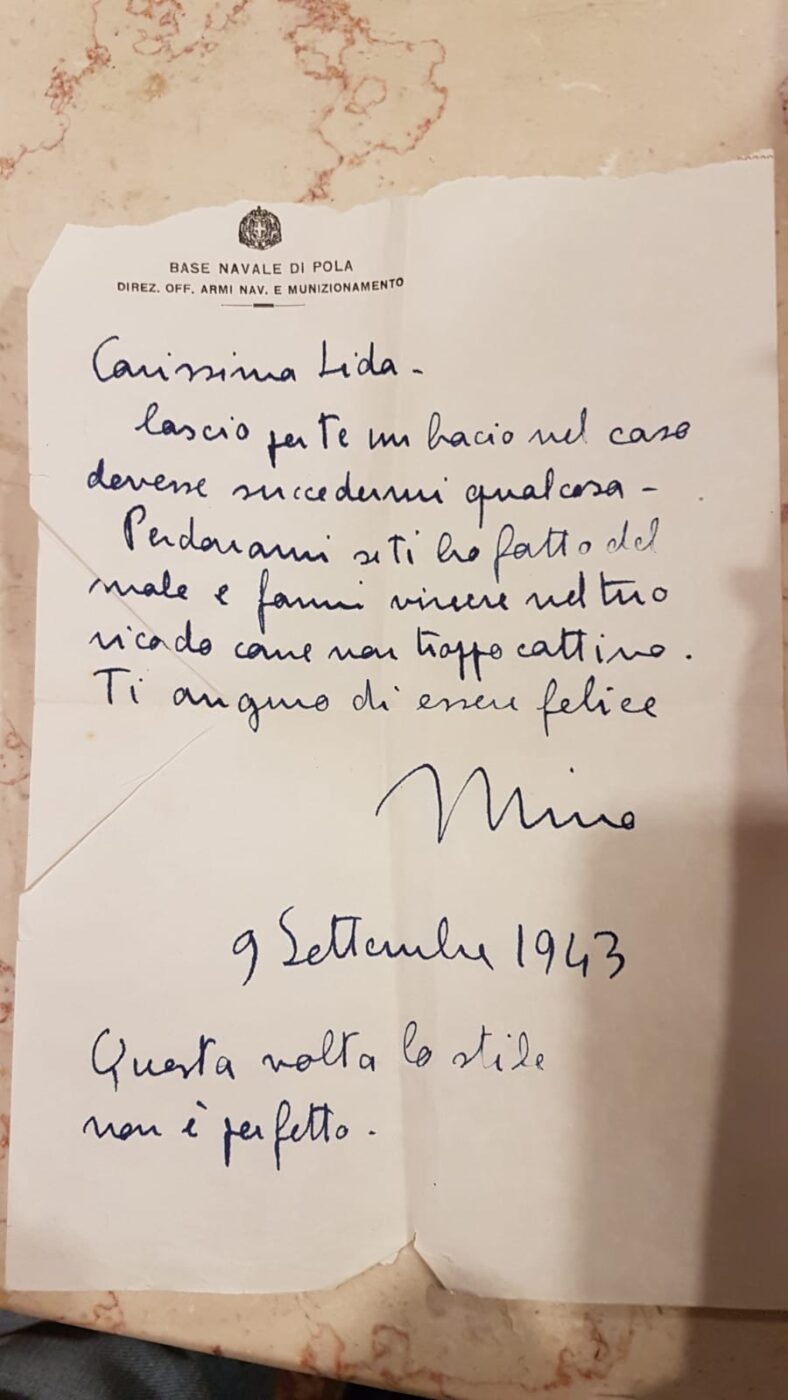 an image of a handwritten love letter sent from a navy base on 9 september 1943