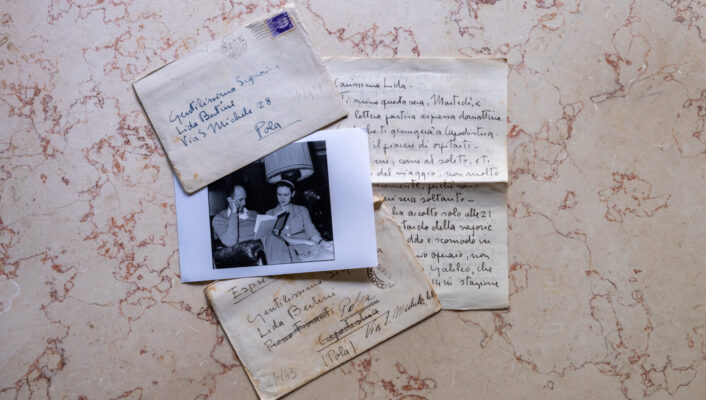 a collection of letters and photos sent between lovers during world war two