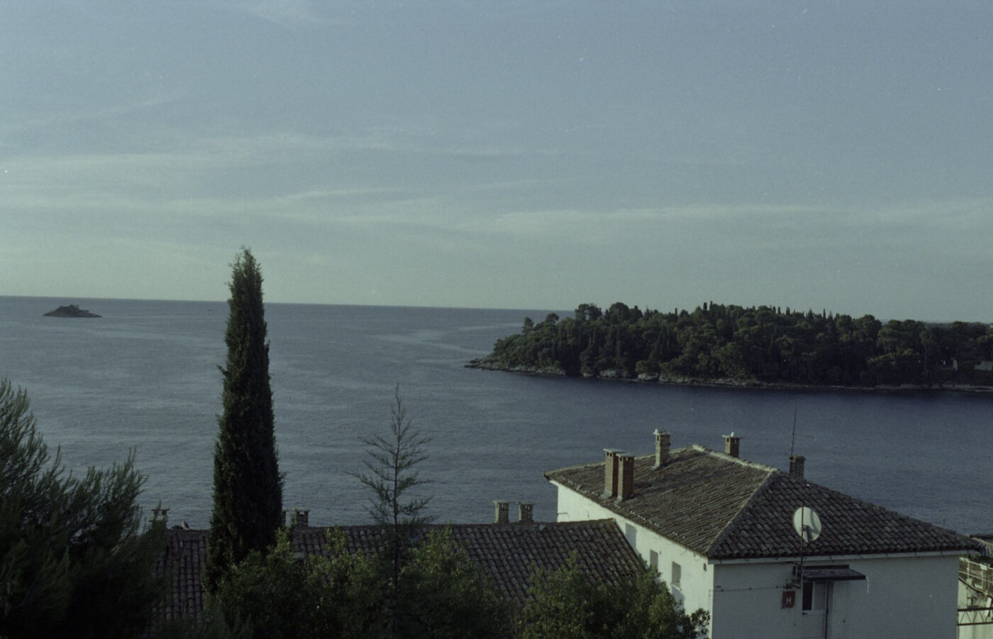 a vintage image of Rovinj city in Croatia