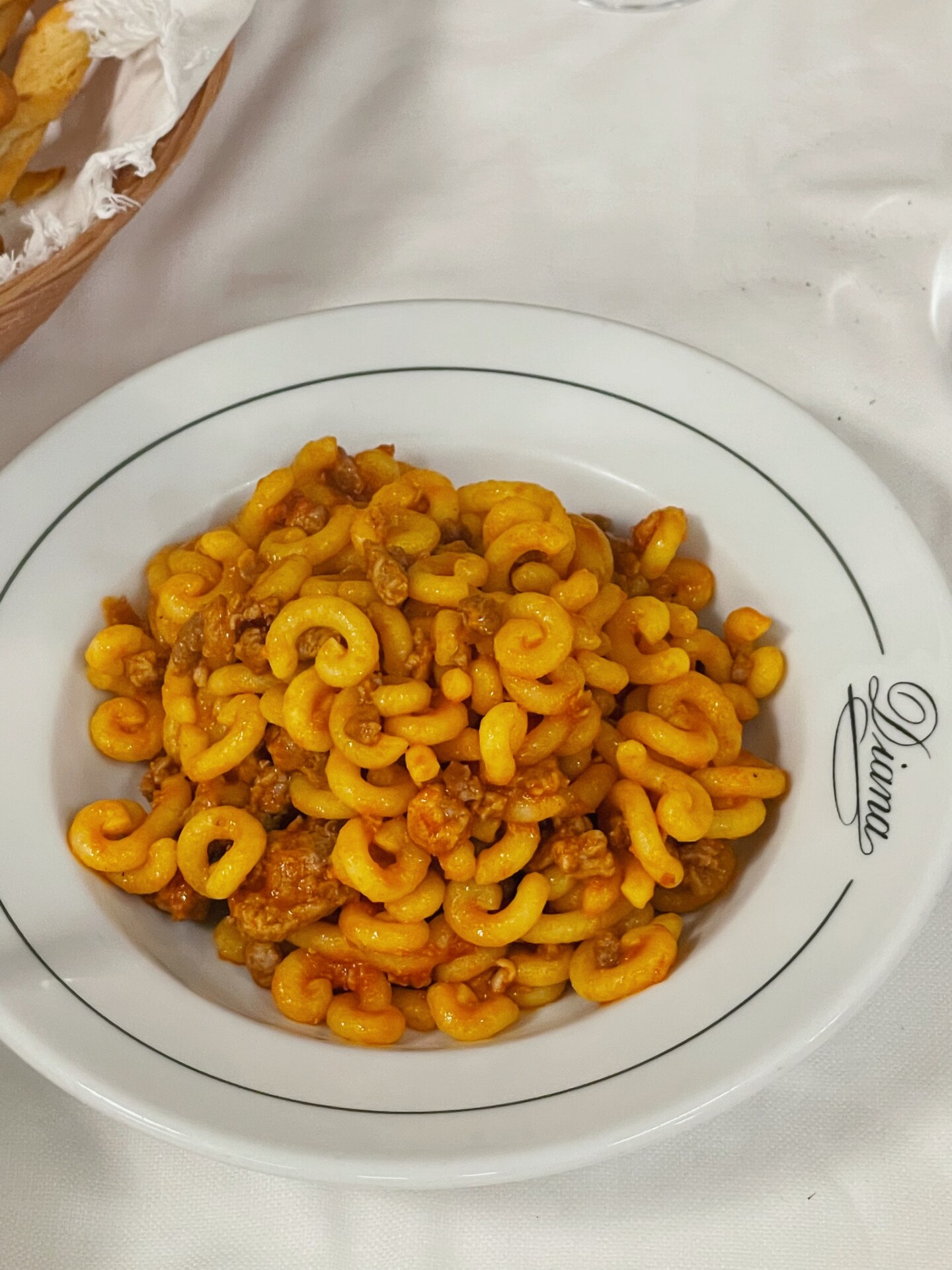 a bowl of gramigna alla salsiccia