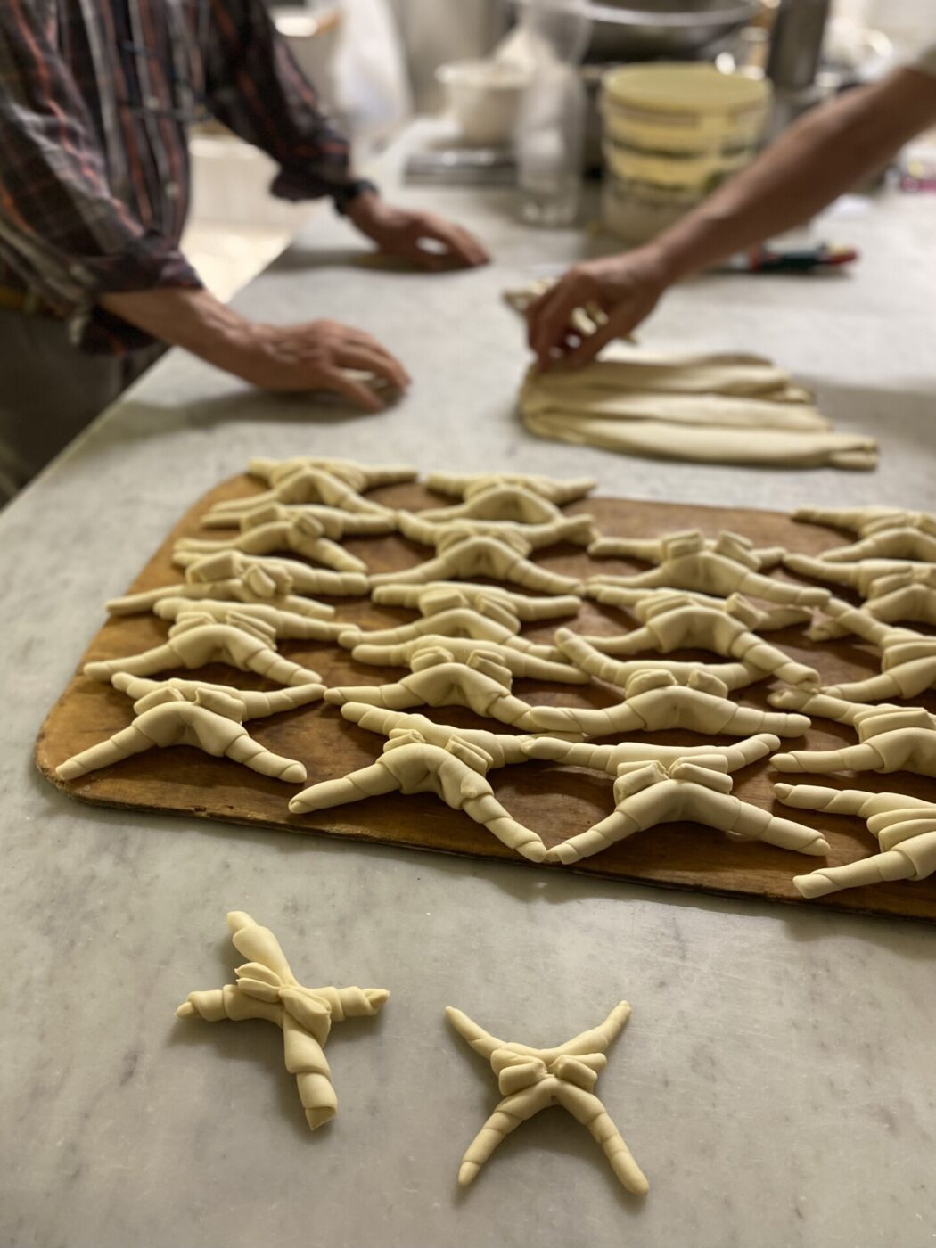 small coppia ferrarese X-shaped breads