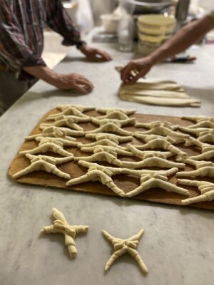 small coppia ferrarese X-shaped breads