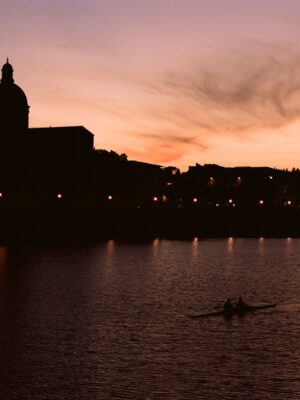 Florence at sunset river