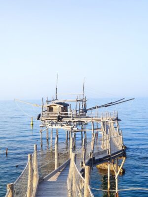 fishing structure on the sea