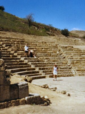 an image of the Morgantina greek theatre