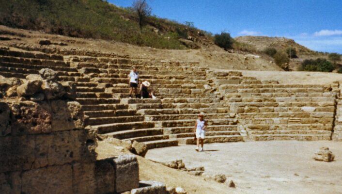 an image of the Morgantina greek theatre