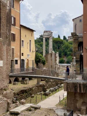 ruins in the former Jewish ghetto of Rome
