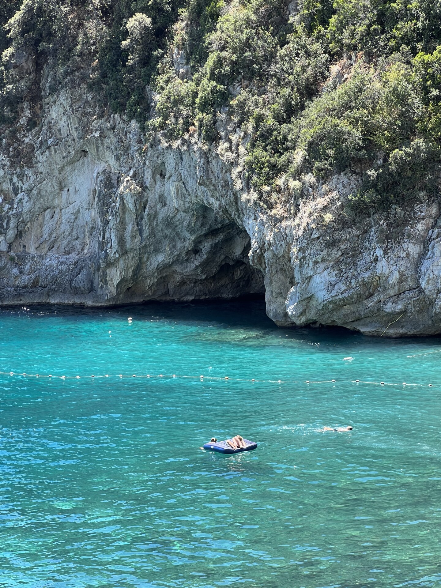 an image of the clear blue sea near the amalfi coast