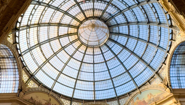 an image of the center of the galleria in Milan