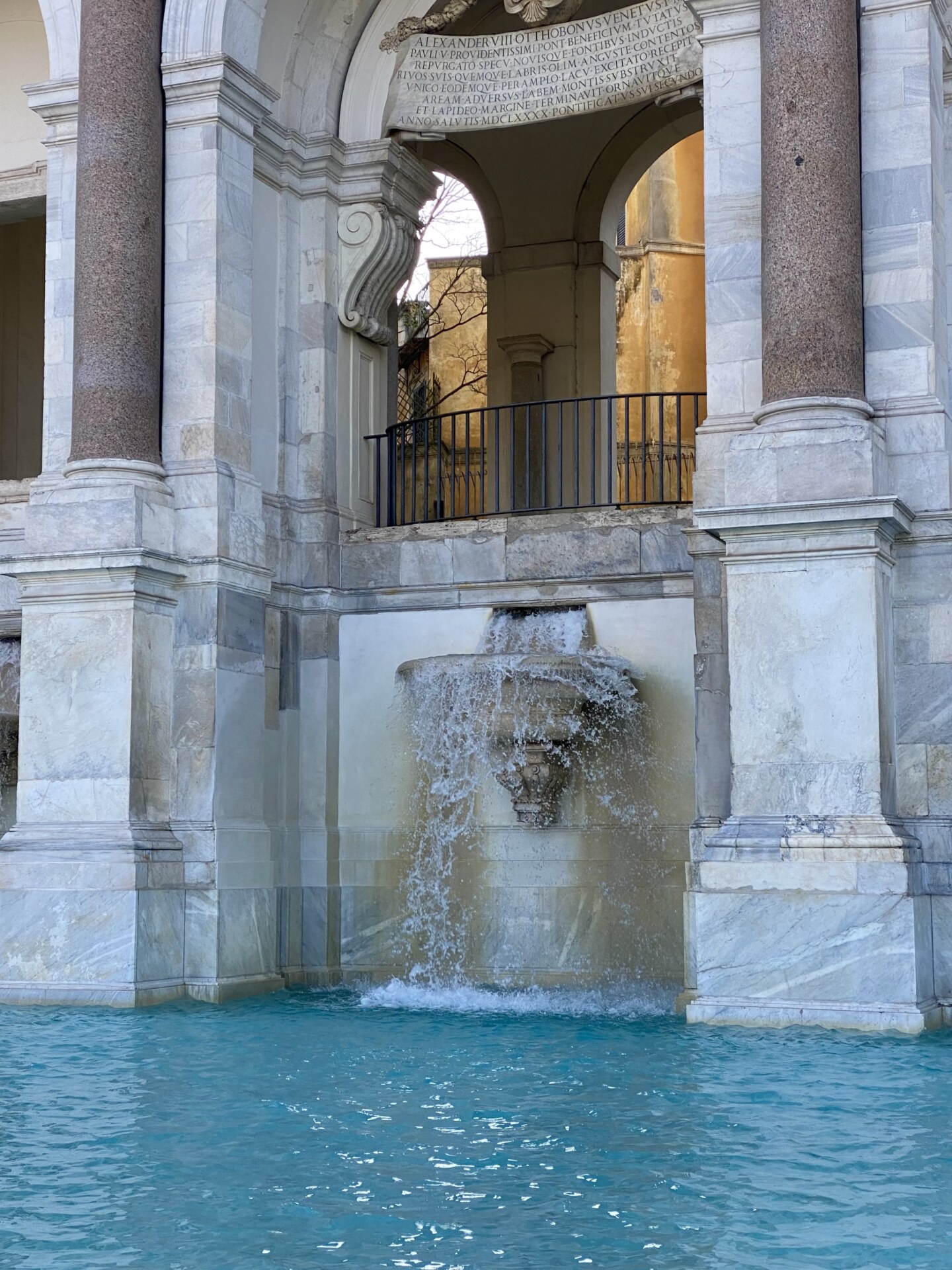water flowing into the Fontanone dell'acqua Paola