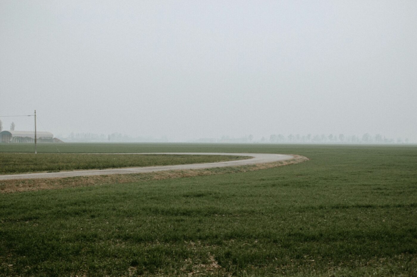 the foggy Pianura Padana