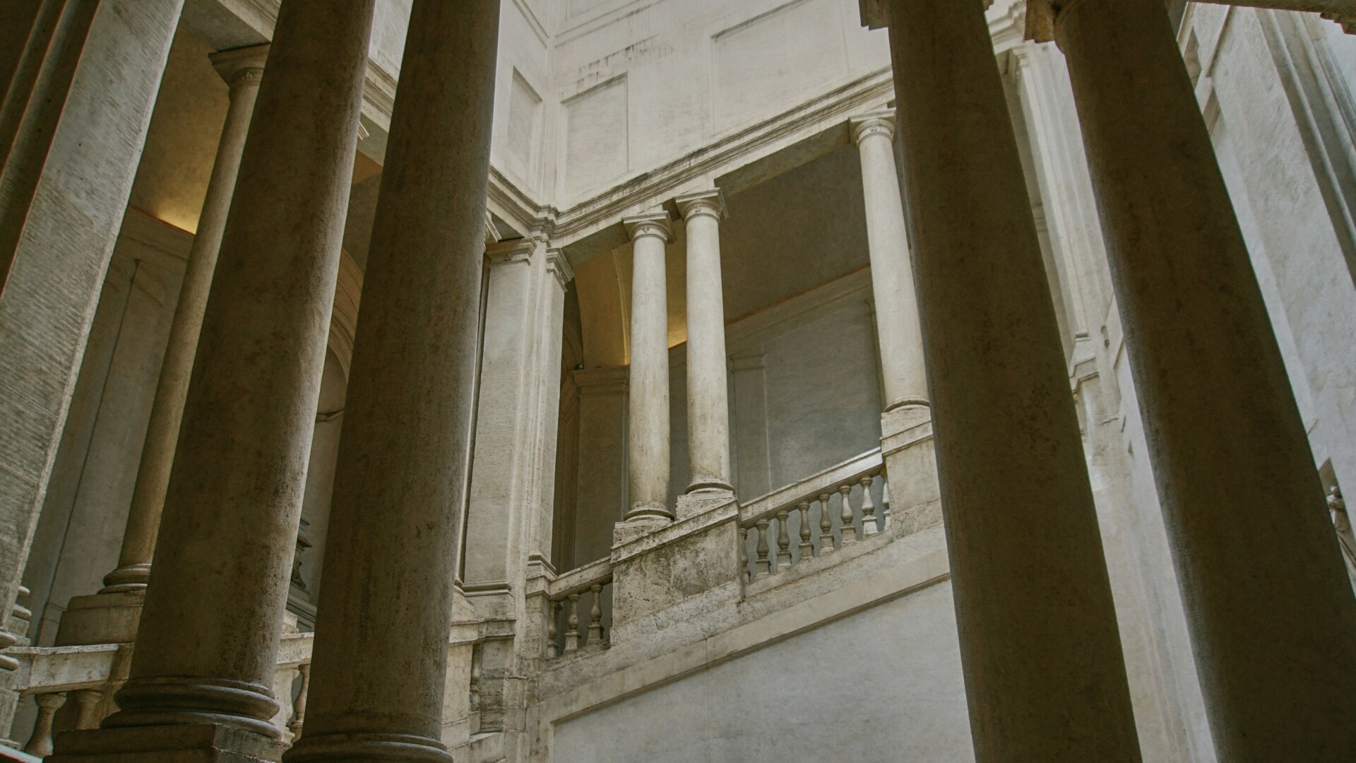 the marble staircase at palazzo barberini