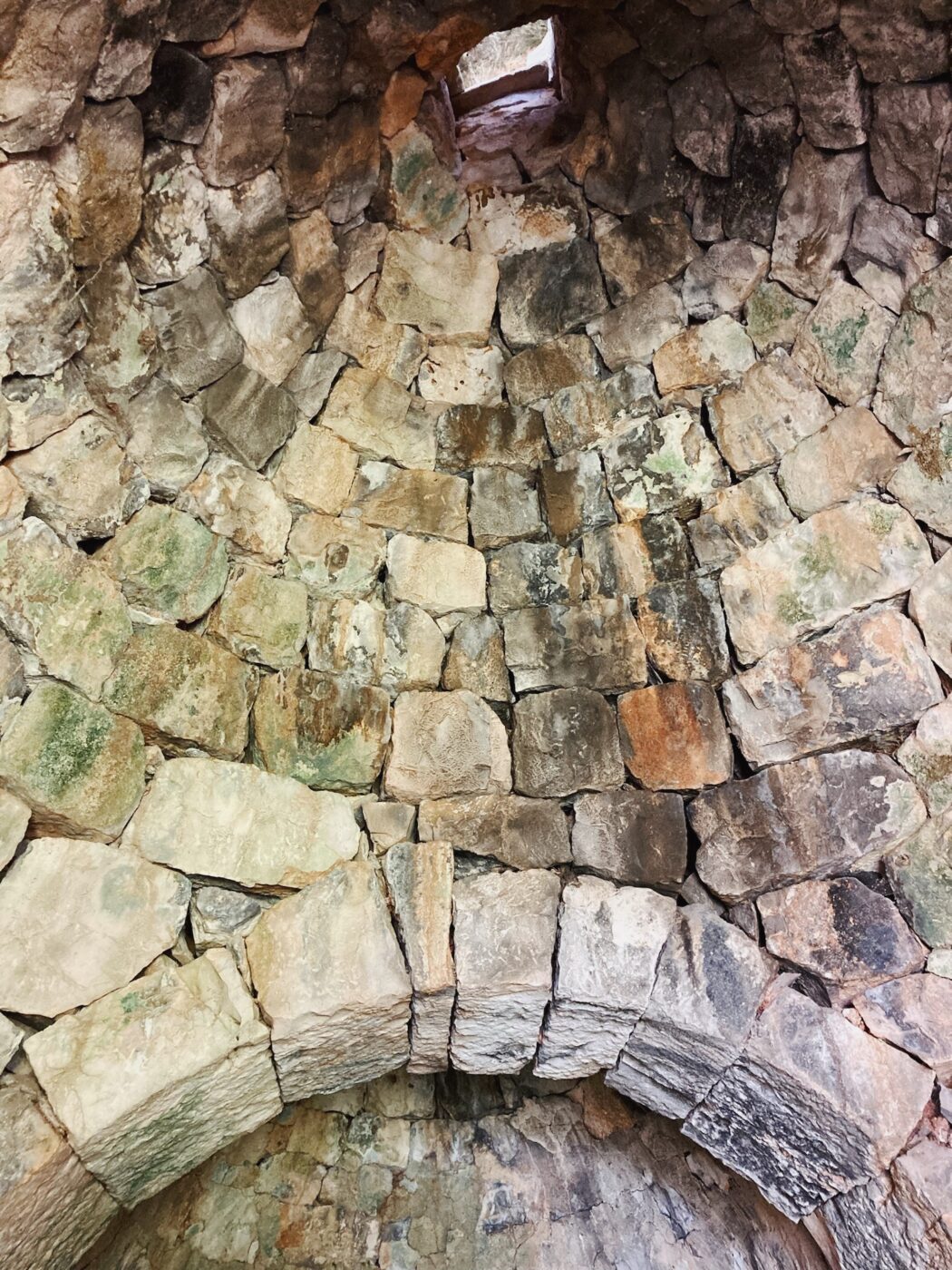a trullo's roof as photographed from the inside
