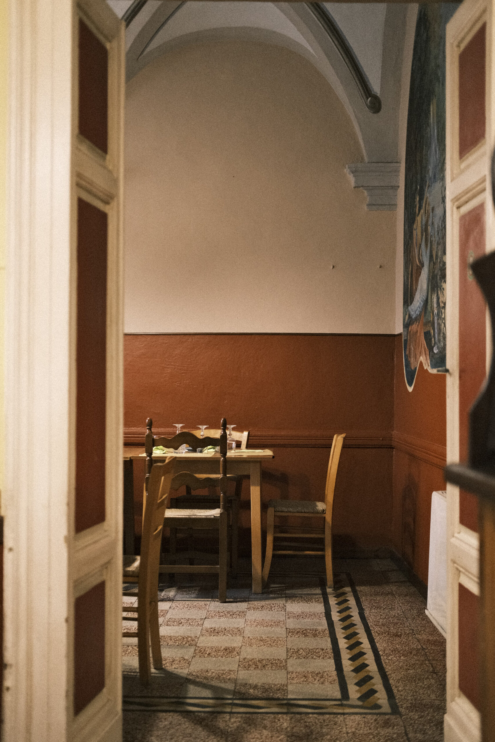 an interior shot of the dining room at Trattoria Norina