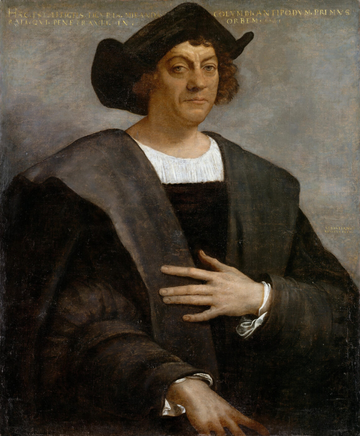 a painting of a man assumed to be christopher columbus