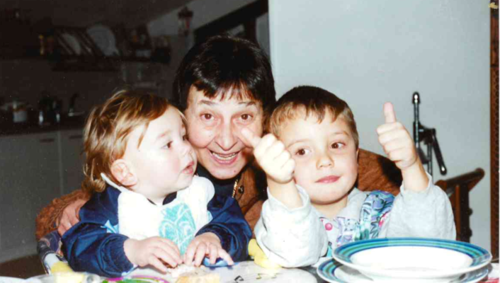 nonna silvi with her grandkids on tik tok