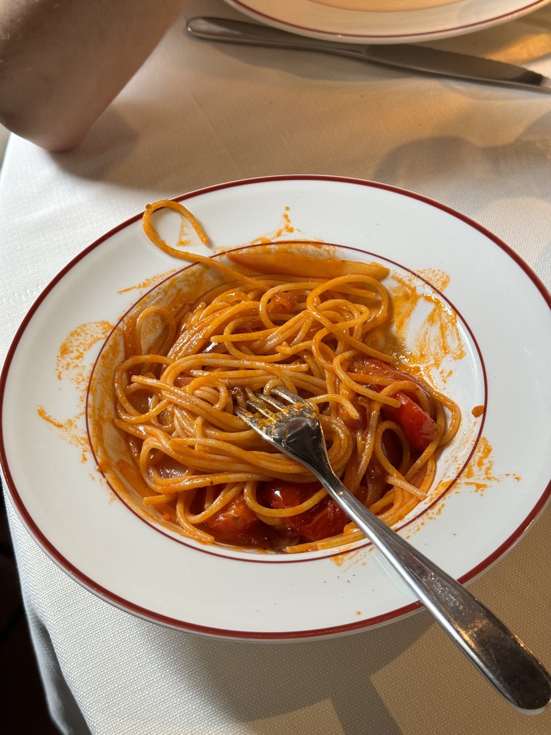 the spaghetti pomodoro at rovello 18