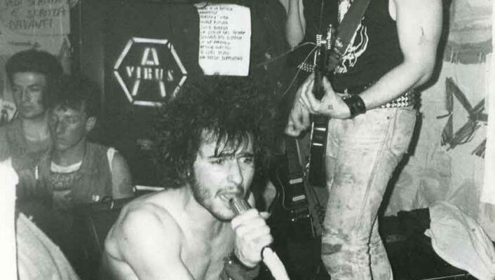 The Hardcore punk band Wretched in concert at the Virus community center