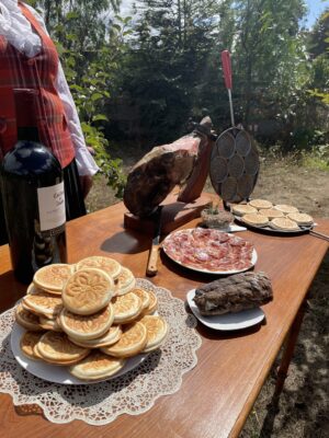 giant piles of carcentas and DOP prosciutto