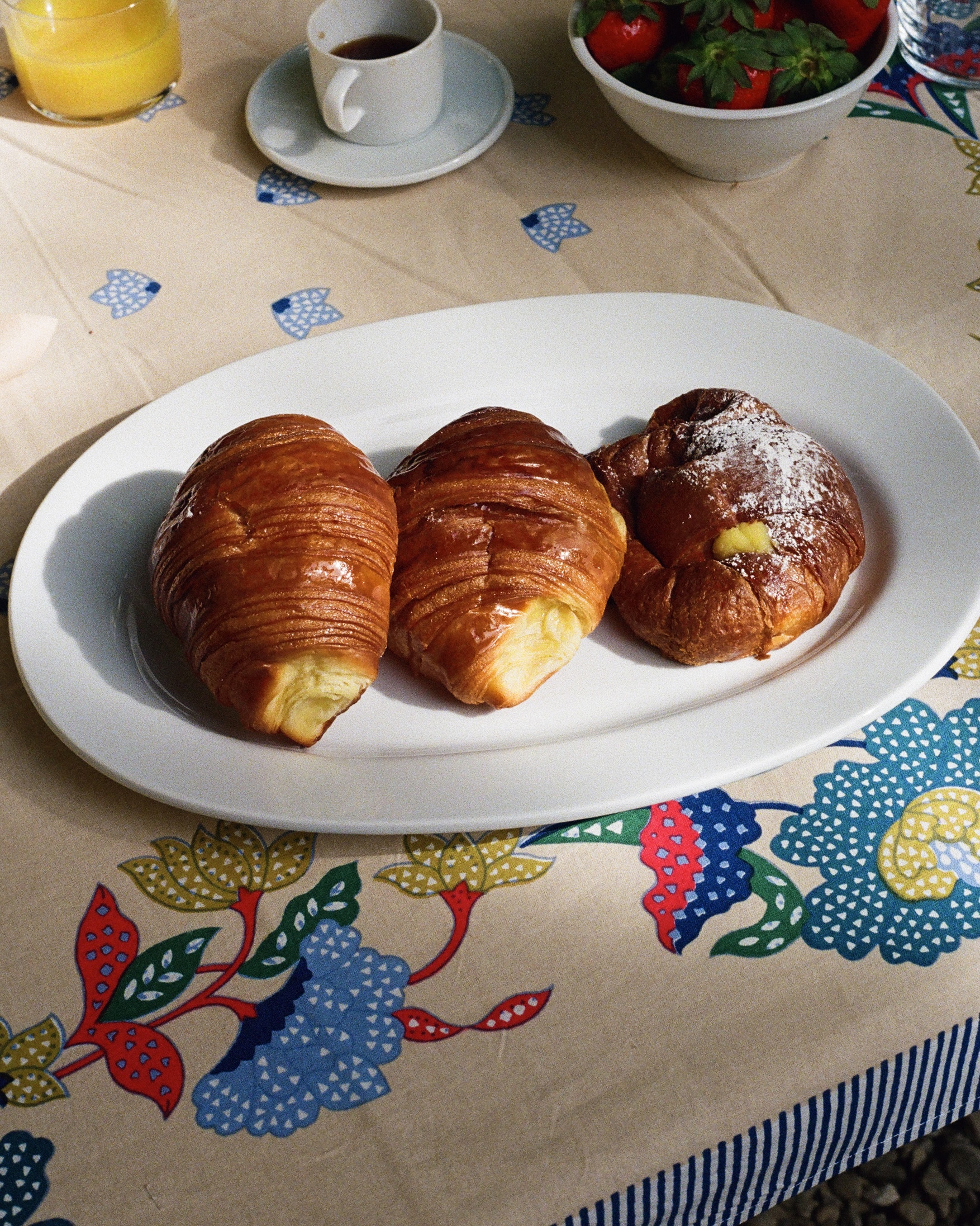a plate with three cornetti