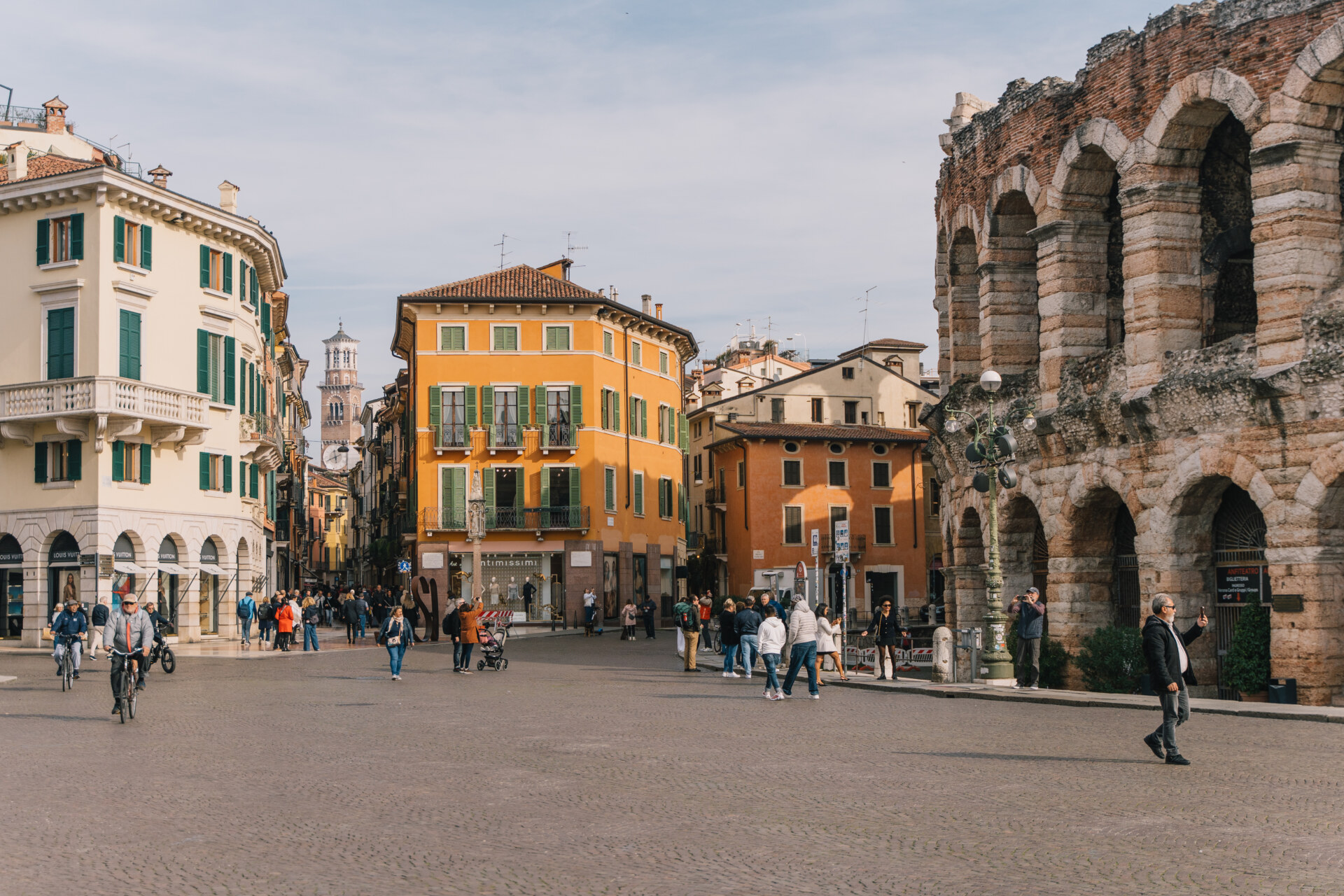 the central piazza in verona