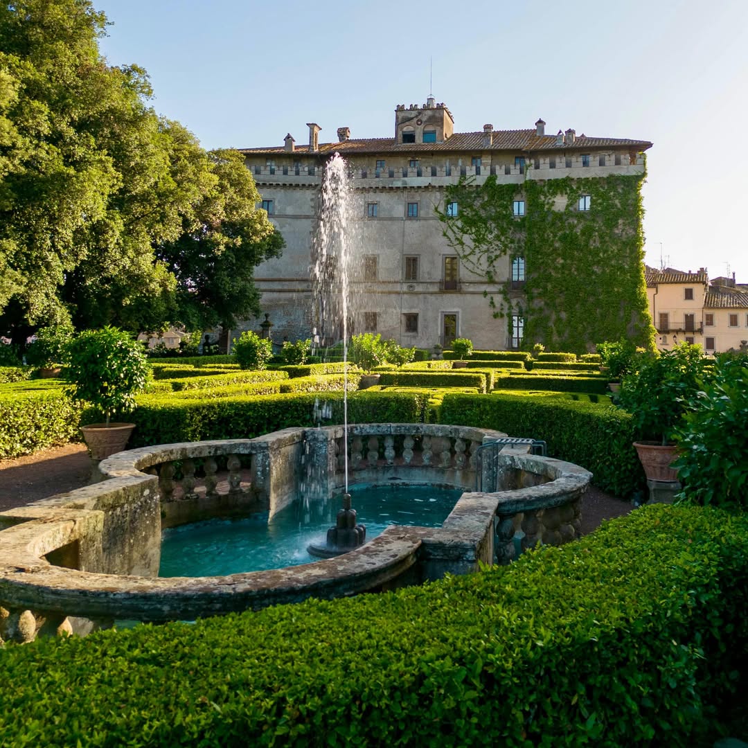 a fountain in the gardens of Castello Ruspoli in Rome