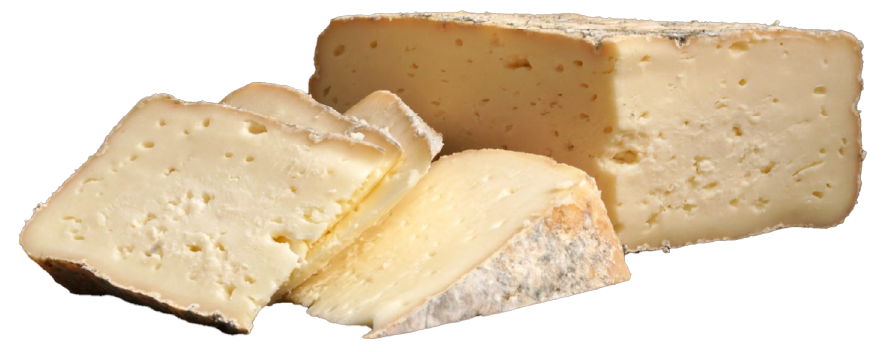 a block with slices of cevrin di coazze cheese