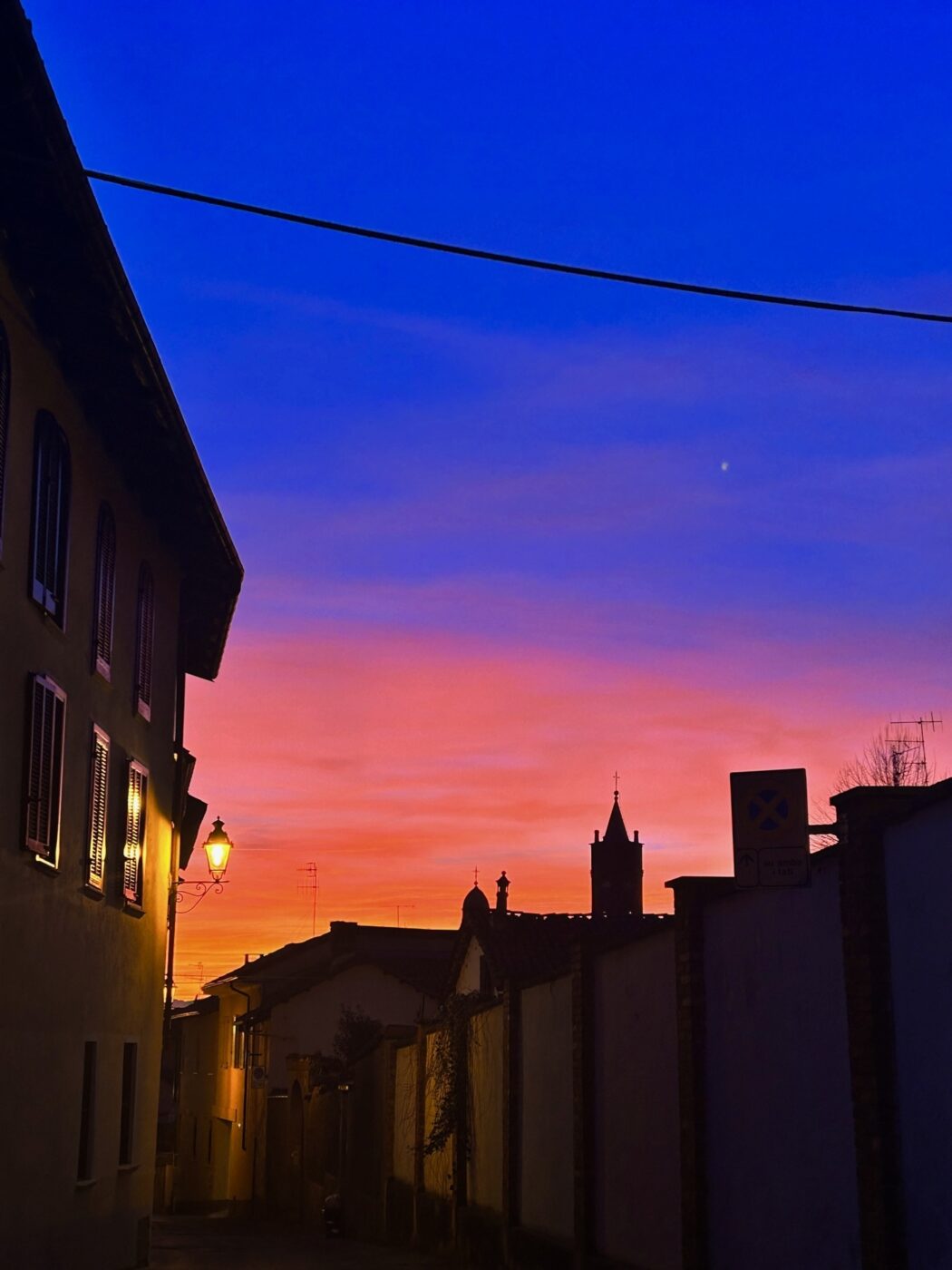 a bright purple and pink sunset in Bra
