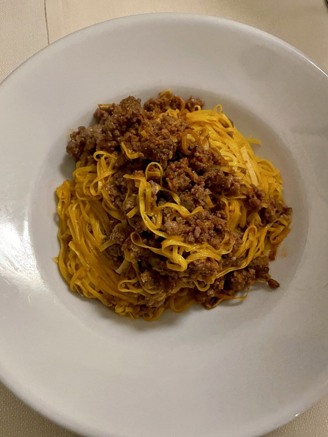 Tajarin con salsiccia di Bra from Trattoria La Gallinaccia