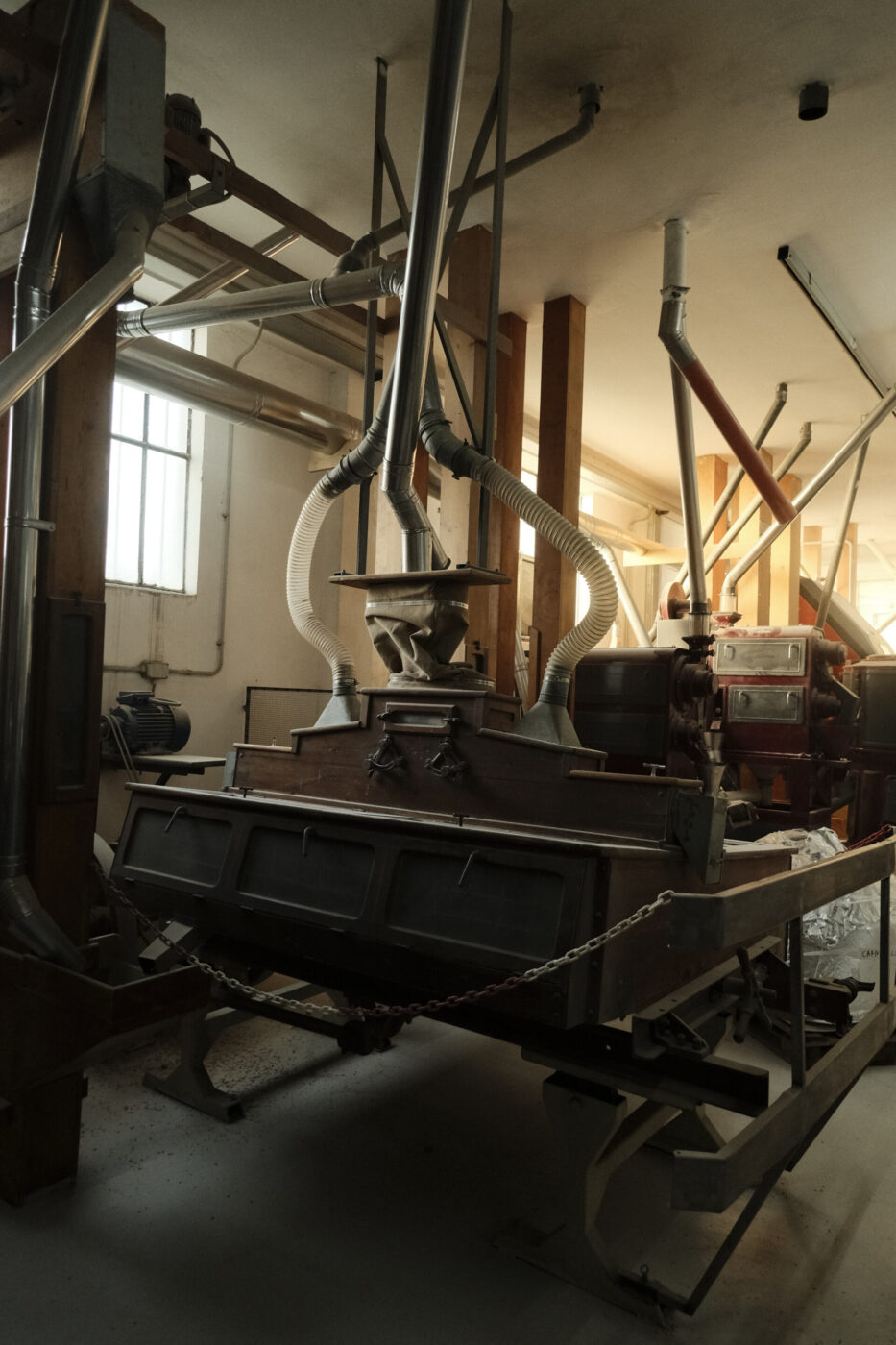 Matteo Tomasoni in his operating risiera (mill)