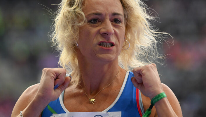 Valentina Petrillo competing in the 2024 paris paralympics