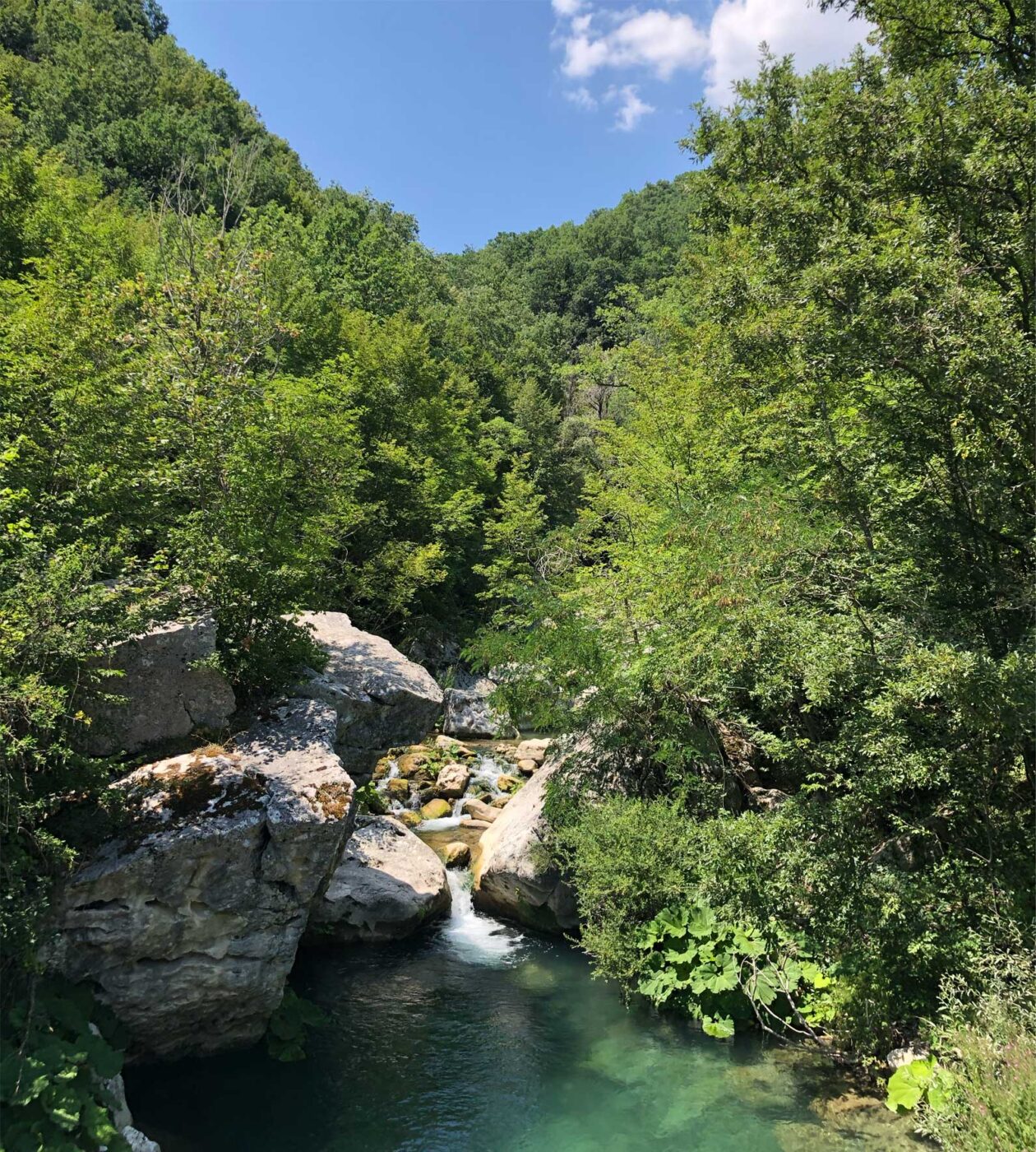 the cascate di carpinone in Molise