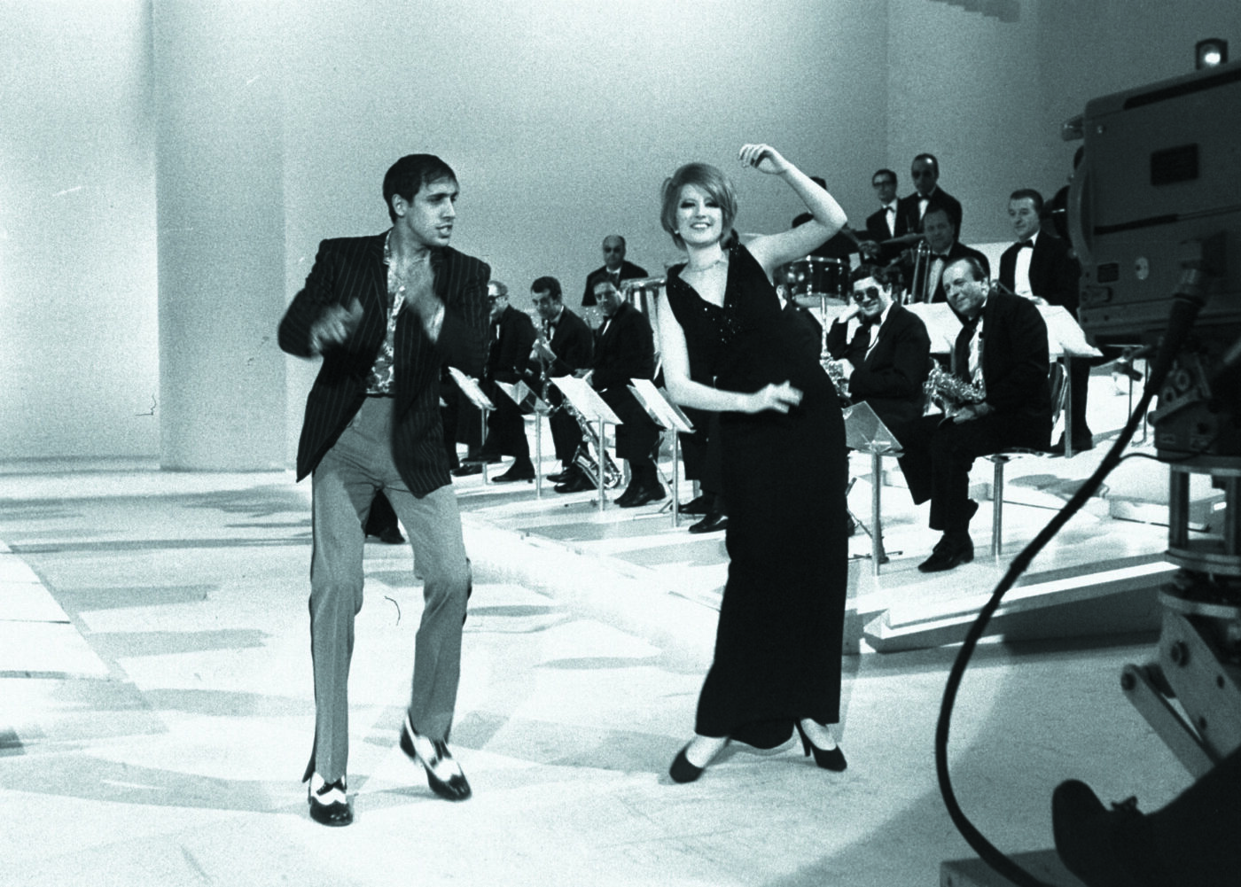 Mina at Studio Uno with Adriano Celentano