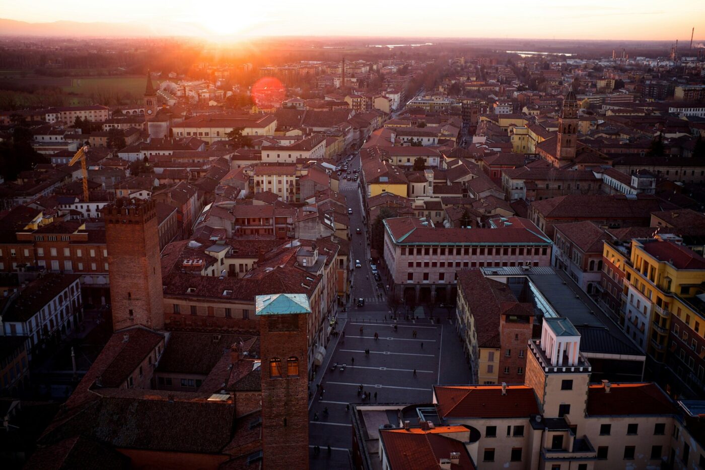 Cremona at sunset