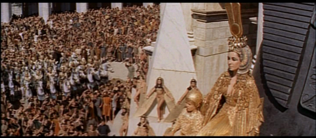Elizabeth Taylor as Cleopatra, trailer still for the 1963 film